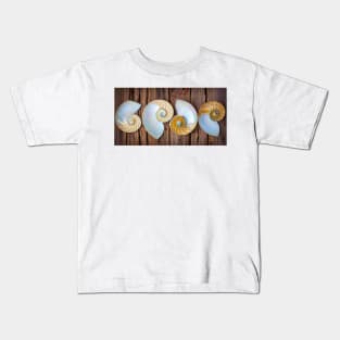 Four Chambered Nautilus Seashells Kids T-Shirt